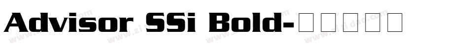 Advisor SSi Bold字体转换